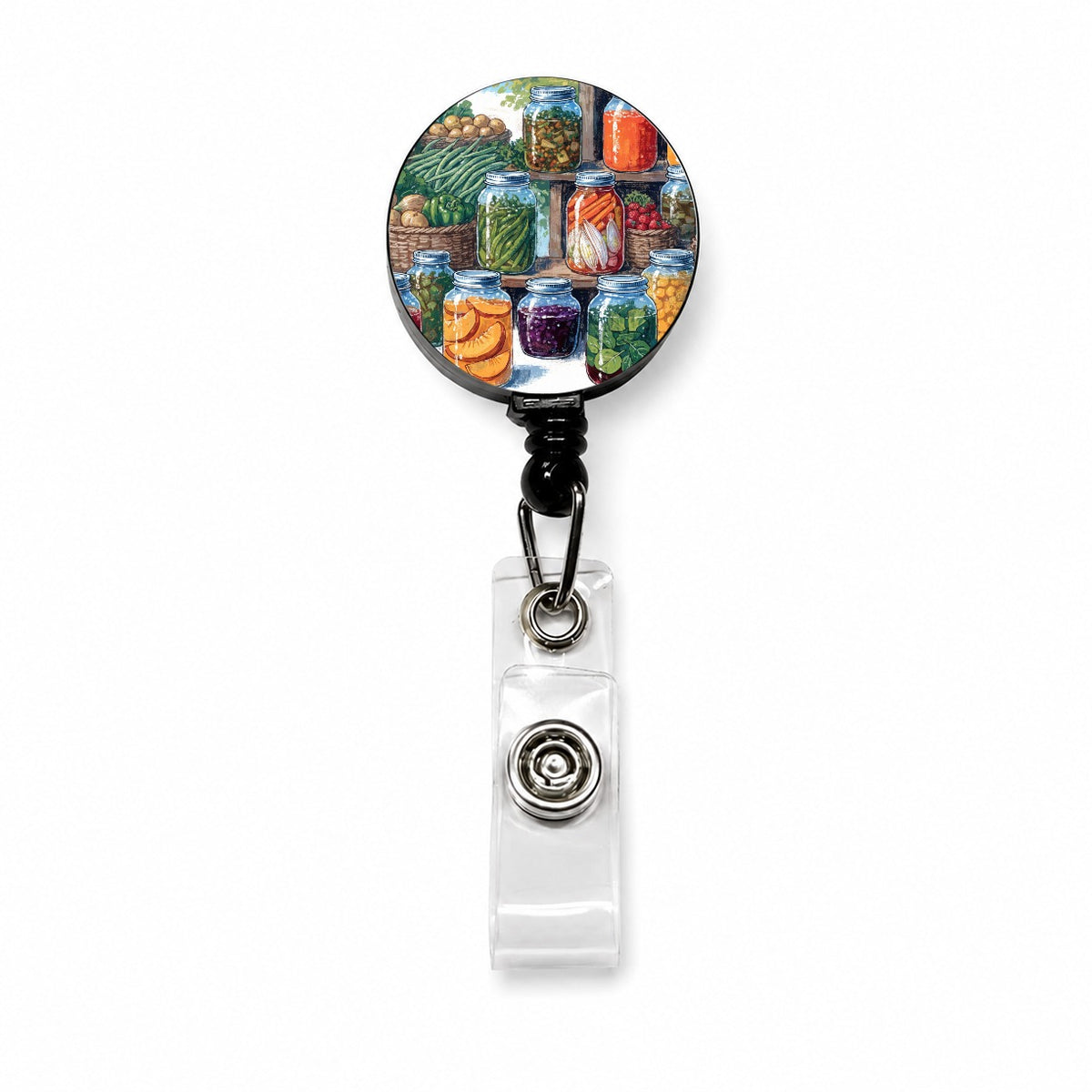 Canning Preserving Garden Retractable ID Key Card Name Tag Badge Holder with Clip