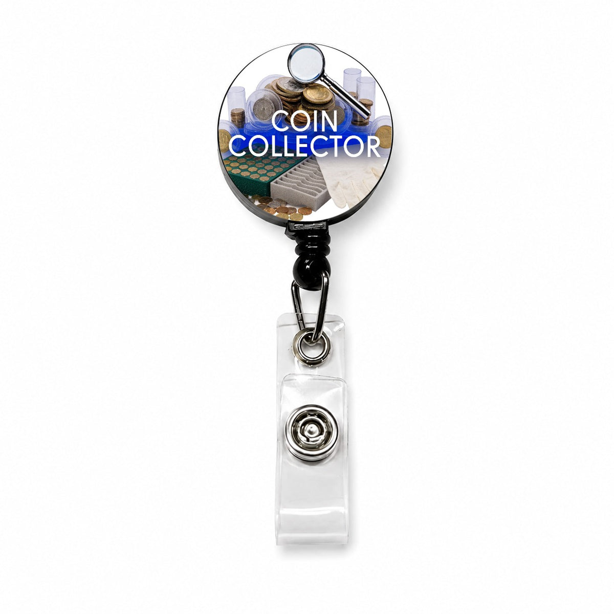 Coin Collector Collecting Retractable ID Key Card Name Tag Badge Holder with Clip