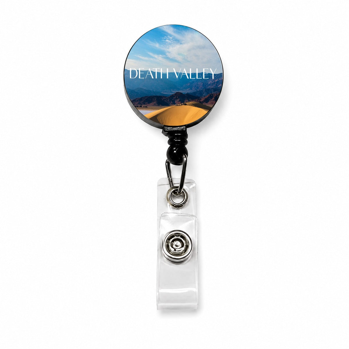 Death Valley California Travel Retractable ID Key Card Name Tag Badge Holder with Clip