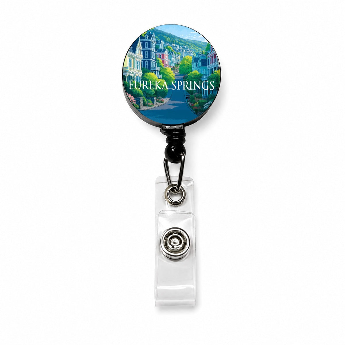 Eureka Springs Arkansas Travel Retractable ID Key Card Name Tag Badge Holder with Clip