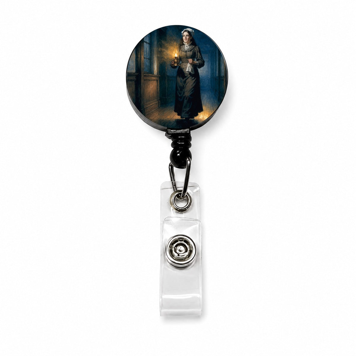 Florence Nightingale Nurse Retractable ID Key Card Name Tag Badge Holder with Clip