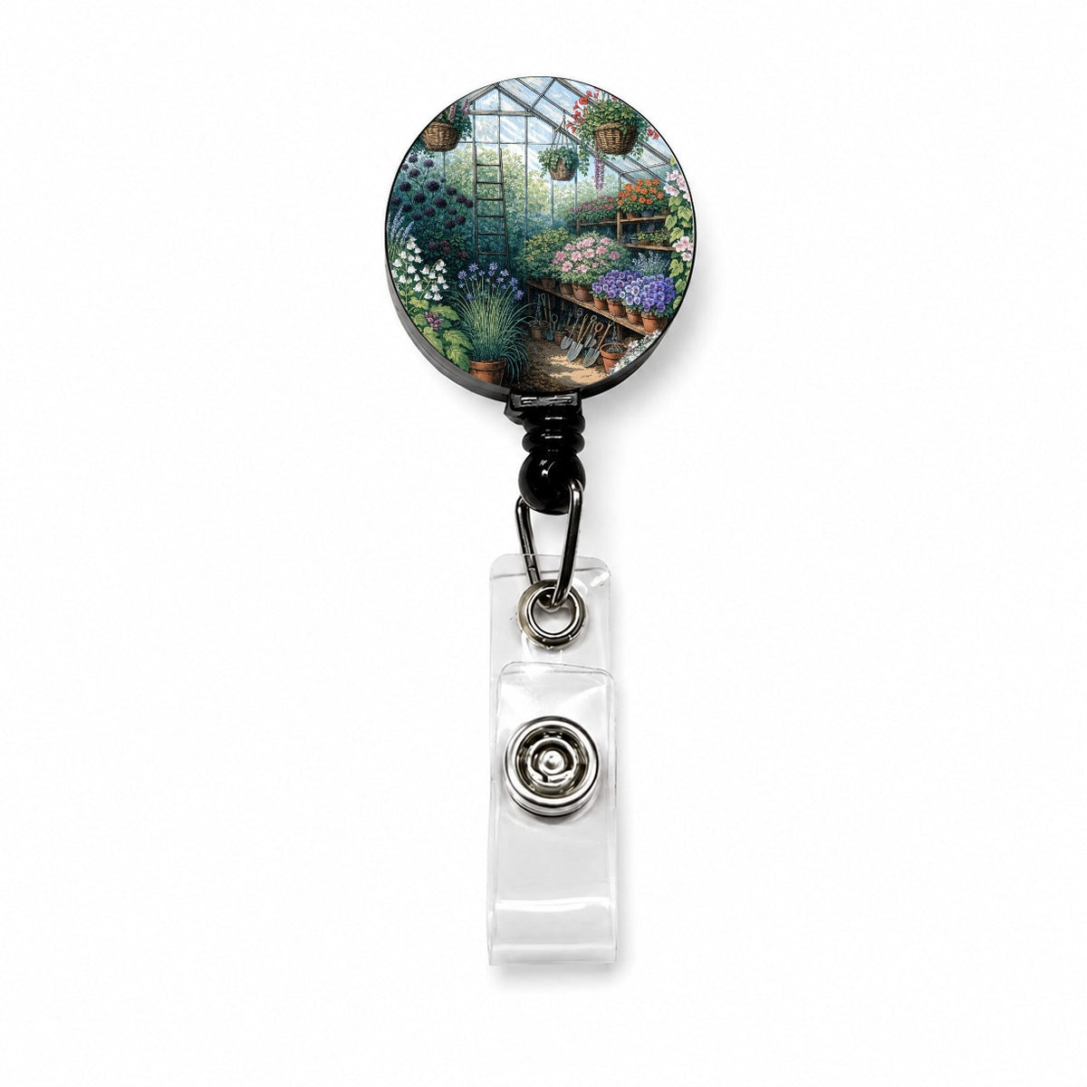 Greenhouse Gardening Plant Retractable ID Key Card Name Tag Badge Holder with Clip
