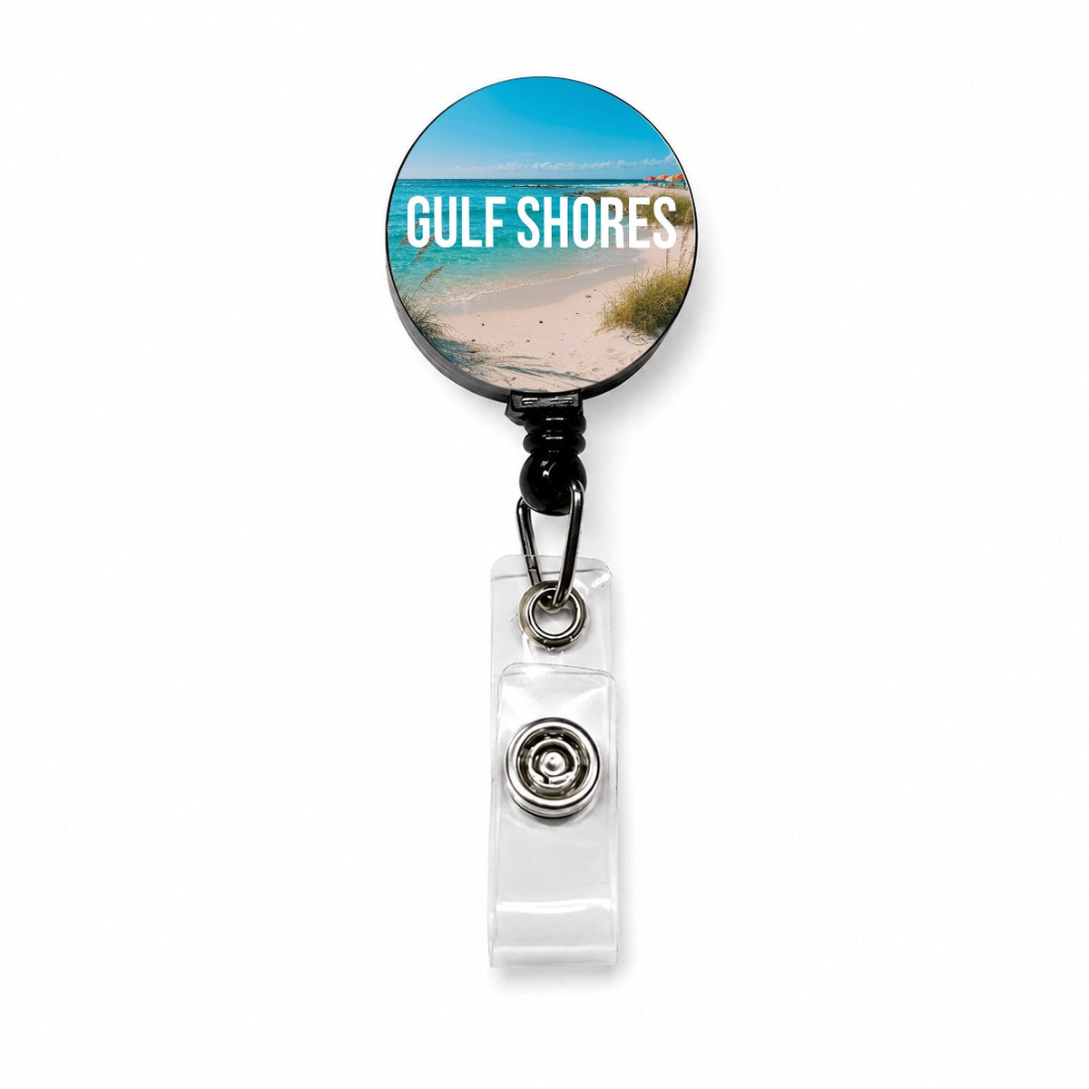 Gulf Shores Alabama Travel Retractable ID Key Card Name Tag Badge Holder with Clip