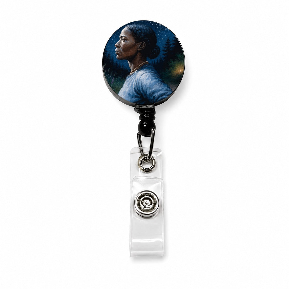 Harriet Tubman Abolitionist Retractable ID Key Card Name Tag Badge Holder with Clip