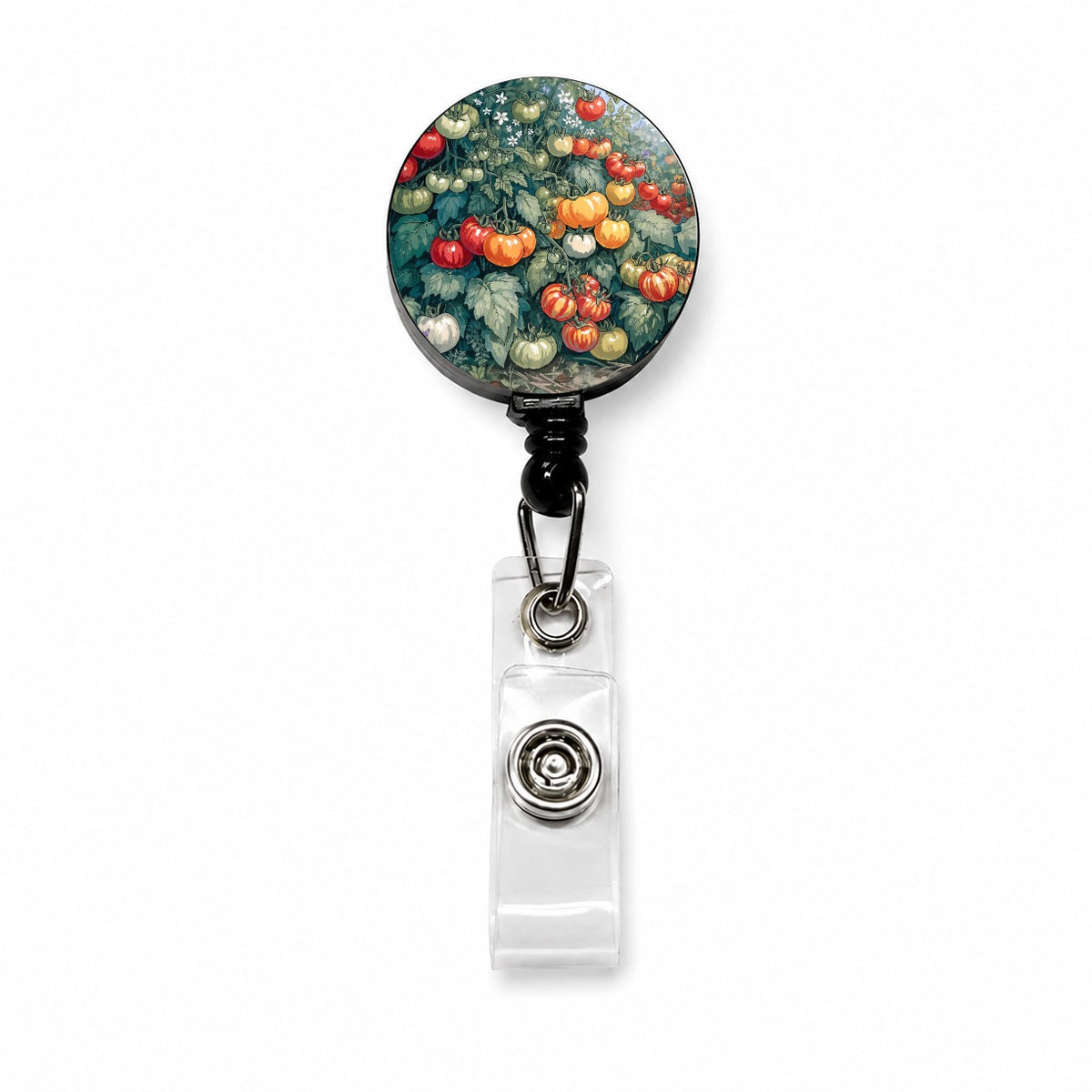 Heirloom Tomato Garden Retractable ID Key Card Name Tag Badge Holder with Clip