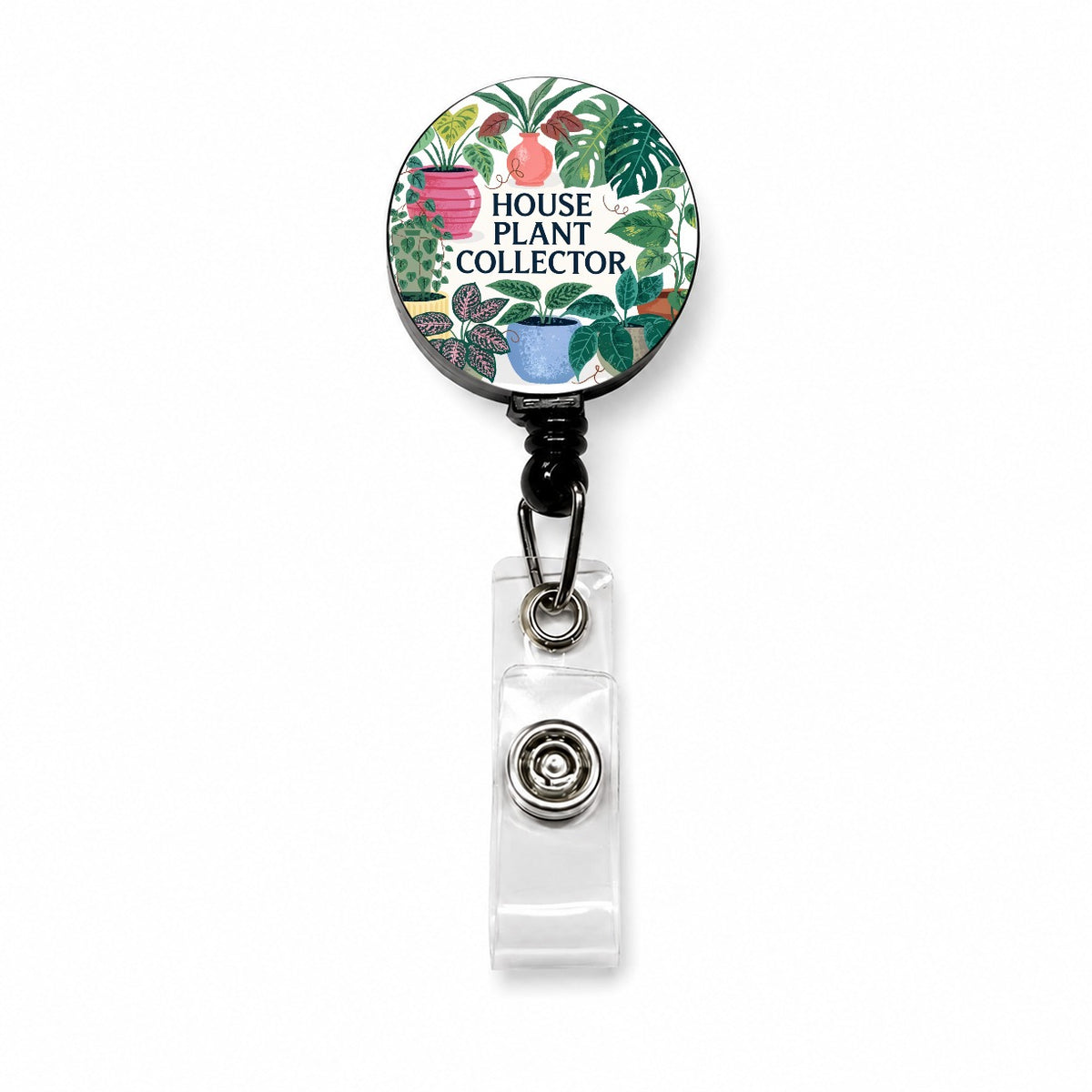 House Plant Collector Retractable ID Key Card Name Tag Badge Holder with Clip