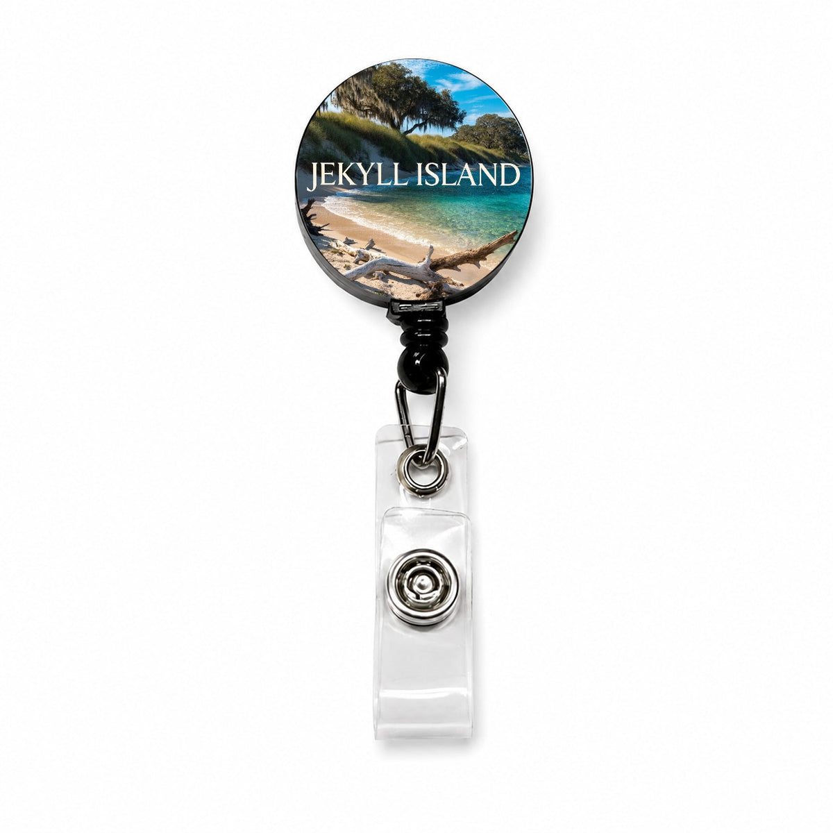 Jekyll Island Georgia Travel Retractable ID Key Card Name Tag Badge Holder with Clip