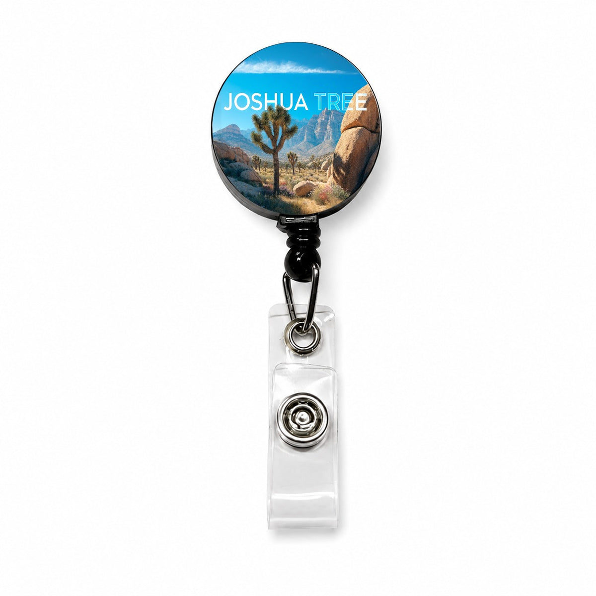 Joshua Tree California Travel National Park Retractable ID Key Card Name Tag Badge Holder with Clip