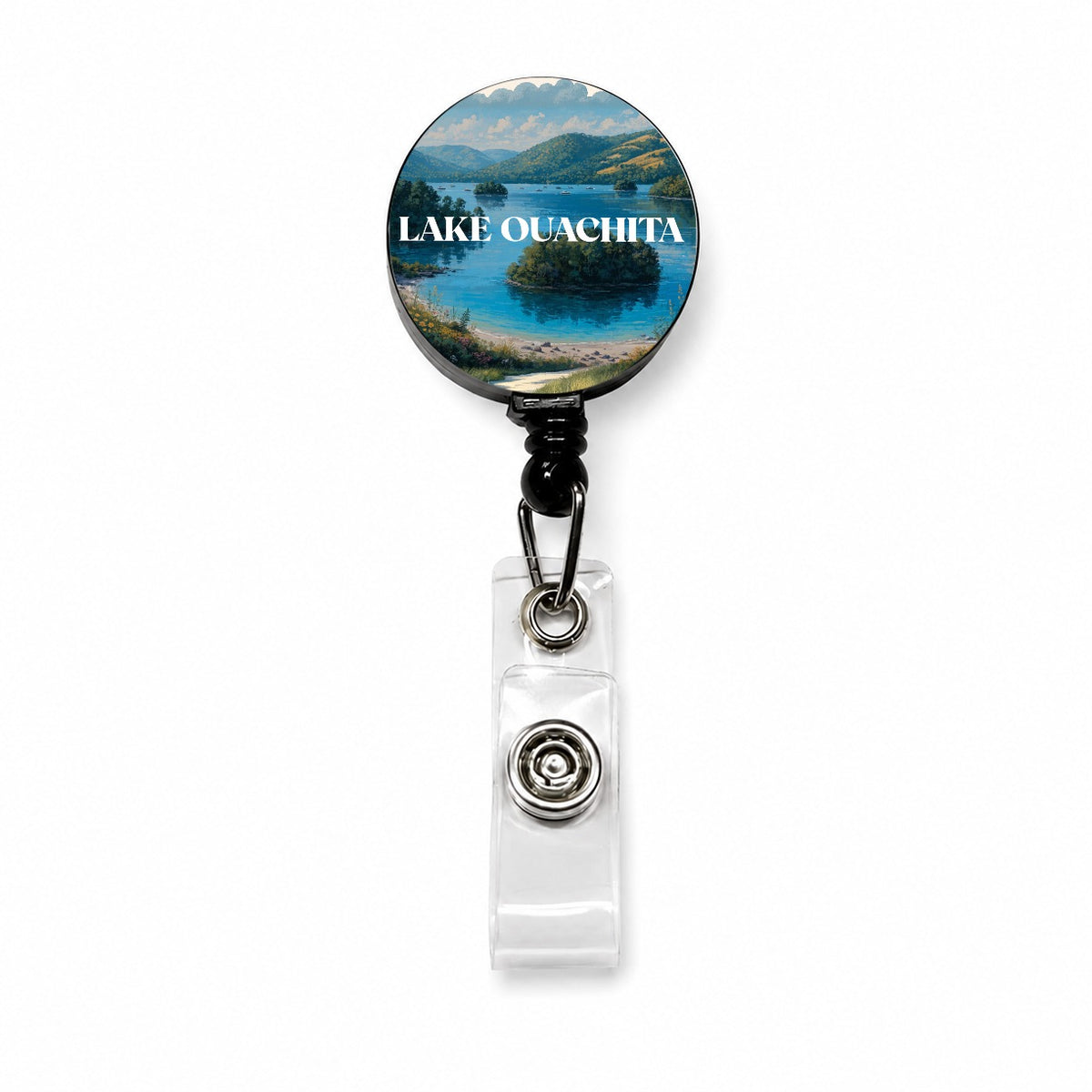 Lake Ouachita Arkansas Travel Retractable ID Key Card Name Tag Badge Holder with Clip