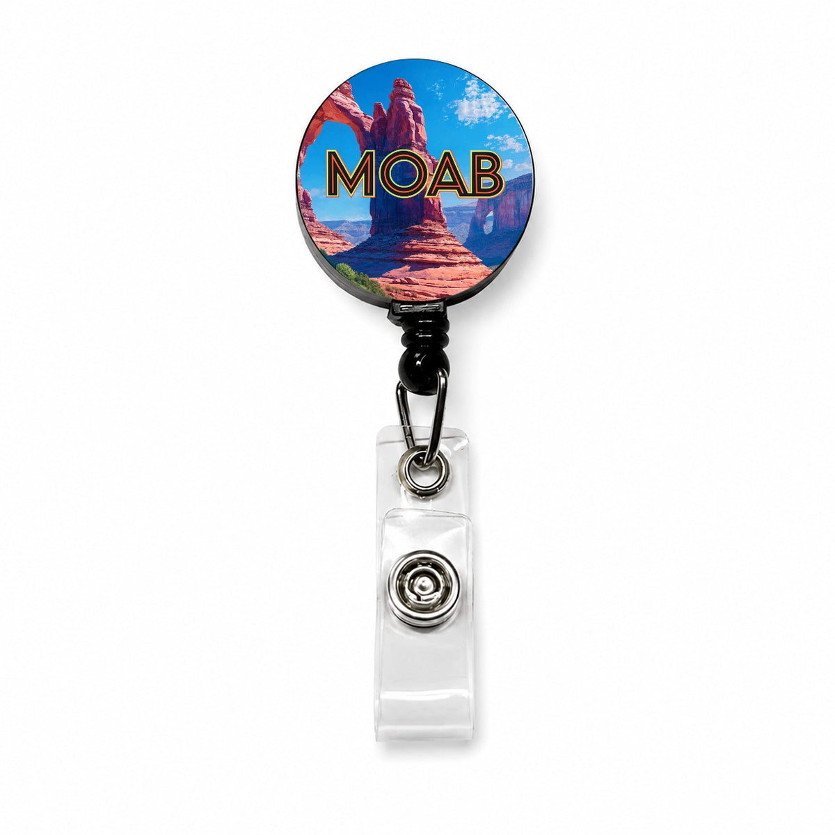 Moab Utah Travel Retractable ID Key Card Name Tag Badge Holder with Clip