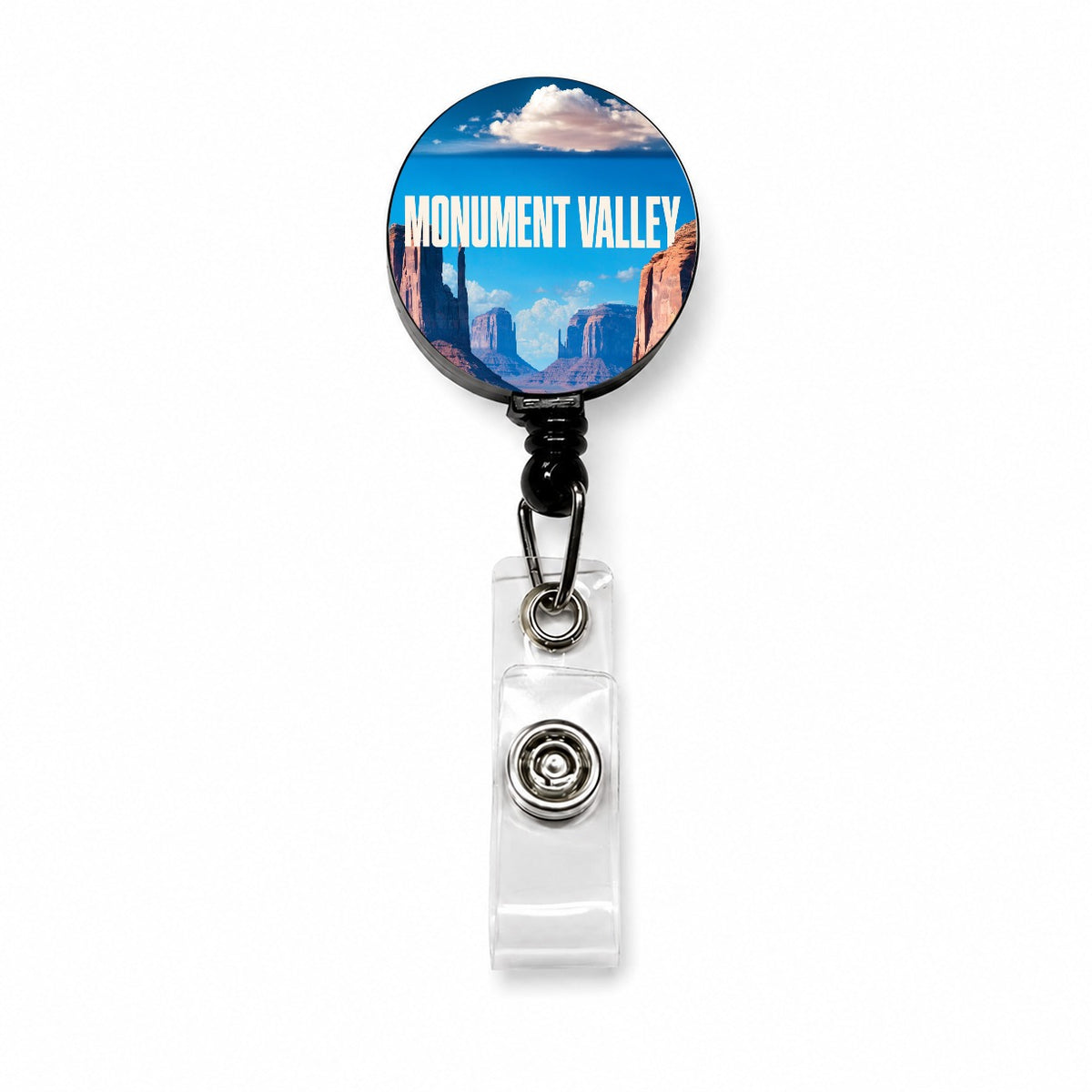 Monument Valley Arizona Utah Travel Retractable ID Key Card Name Tag Badge Holder with Clip