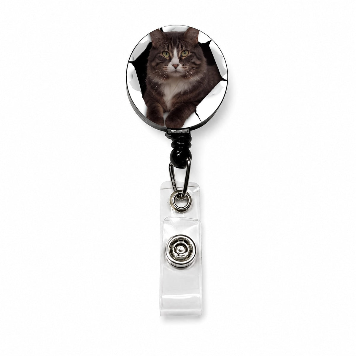 Norwegian Forest Cat Breakout Retractable ID Key Card Name Tag Badge Holder with Clip