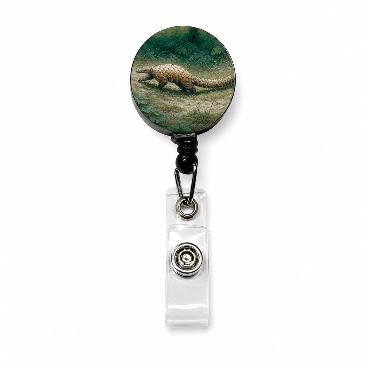 Pangolin Walking Retractable ID Key Card Name Tag Badge Holder with Clip