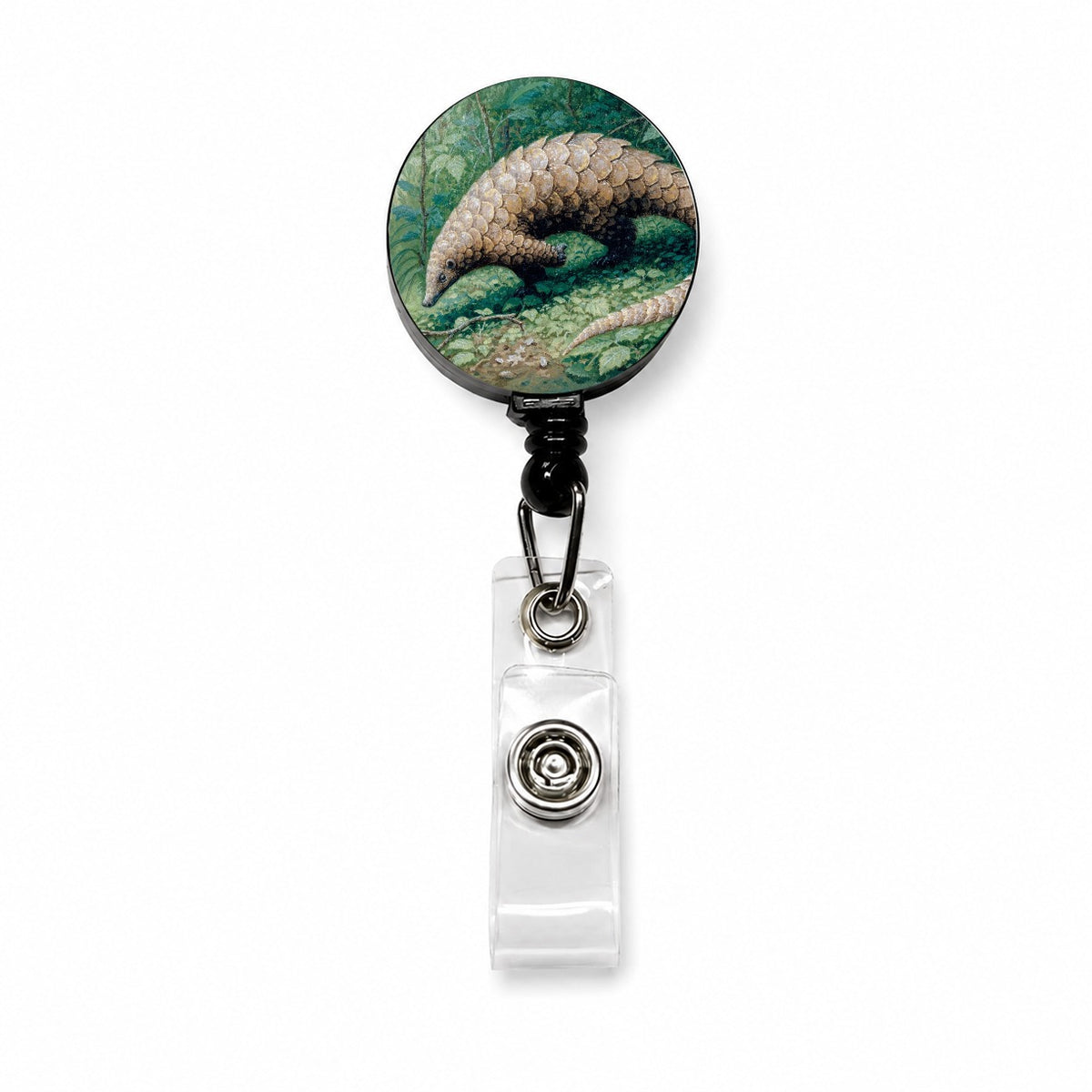 Pangolin Woodland Retractable ID Key Card Name Tag Badge Holder with Clip
