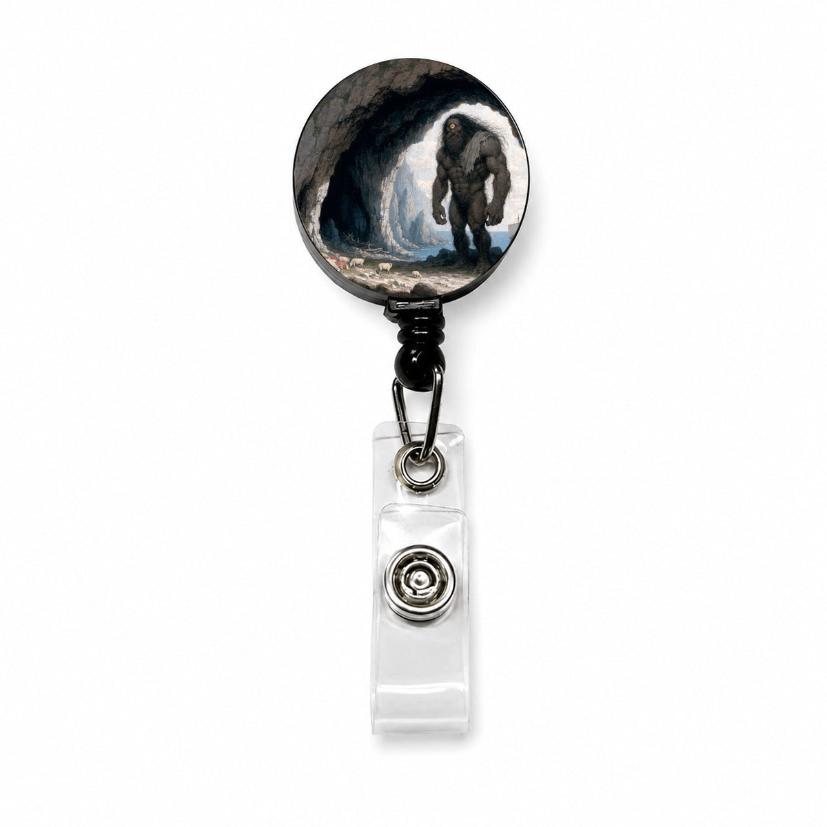Polyphemus Cyclops Mythology Retractable ID Key Card Name Tag Badge Holder with Clip