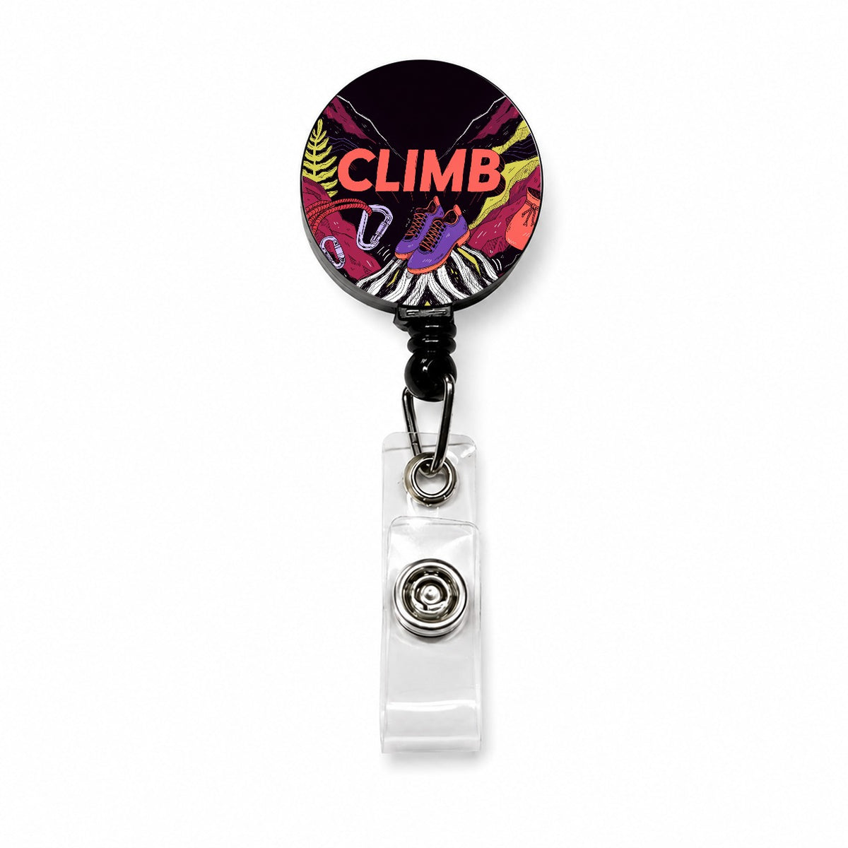 Rock Climbing Gear Stylish Retractable ID Key Card Name Tag Badge Holder with Clip