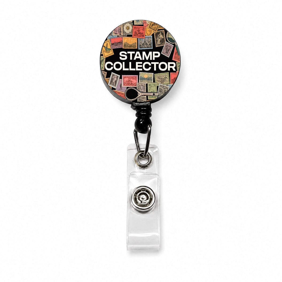 Stamp Collecting Retractable ID Key Card Name Tag Badge Holder with Clip