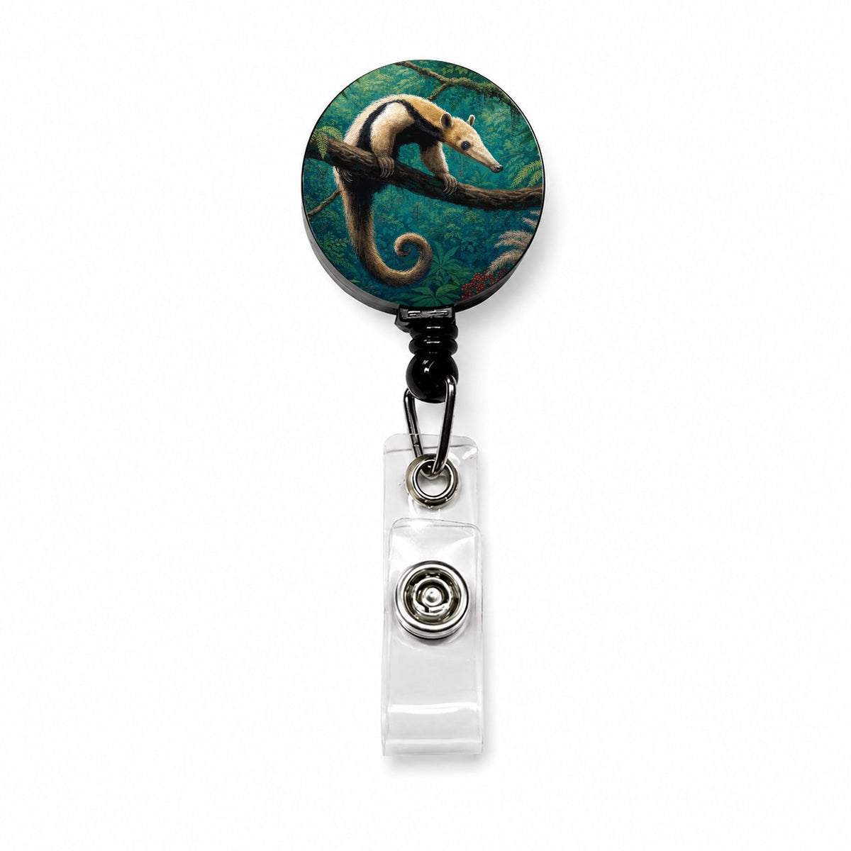 Tamandua Tropical Forest Retractable ID Key Card Name Tag Badge Holder with Clip