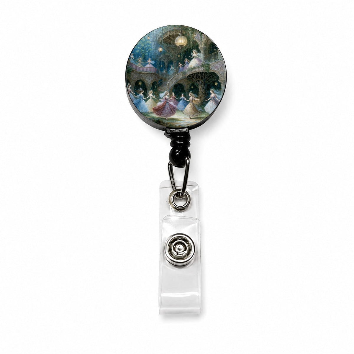 Twelve Dancing Princesses Retractable ID Key Card Name Tag Badge Holder with Clip