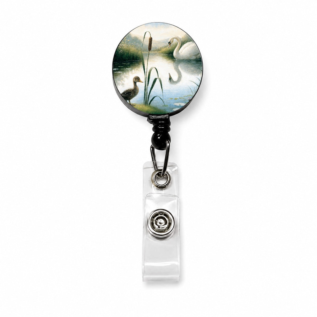 Ugly Duckling Fairy Tale Retractable ID Key Card Name Tag Badge Holder with Clip