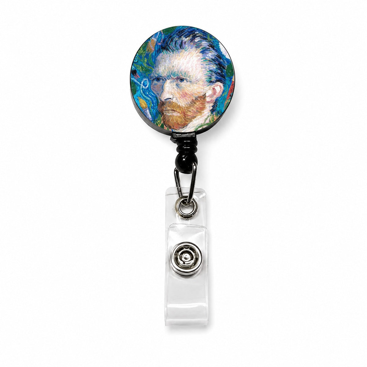 Vincent Van Gogh Artist Retractable ID Key Card Name Tag Badge Holder with Clip