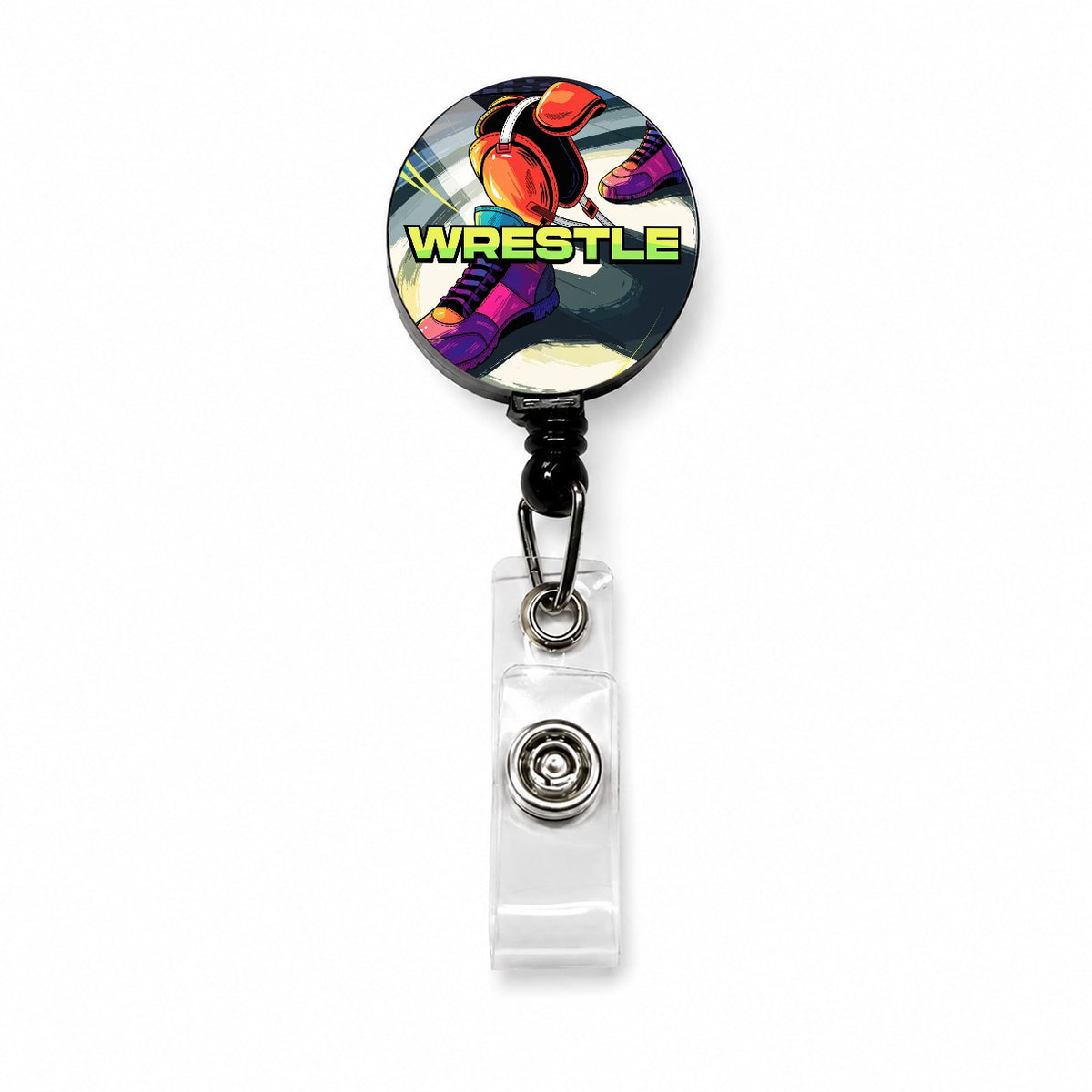 Wrestling Gear Sports Retractable ID Key Card Name Tag Badge Holder with Clip