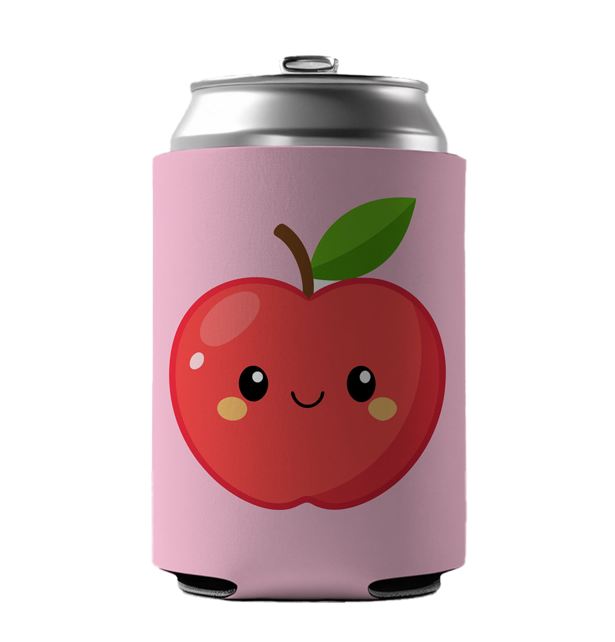 Apple Cute Happy Fruit Teacher Can Cooler Beer Soda Drink Insulated Holder Sleeve Hugger