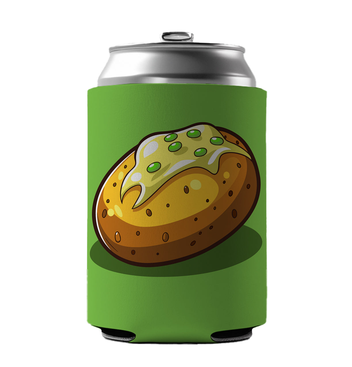 Baked Potato with Butter Can Cooler Beer Soda Drink Insulated Holder Sleeve Hugger