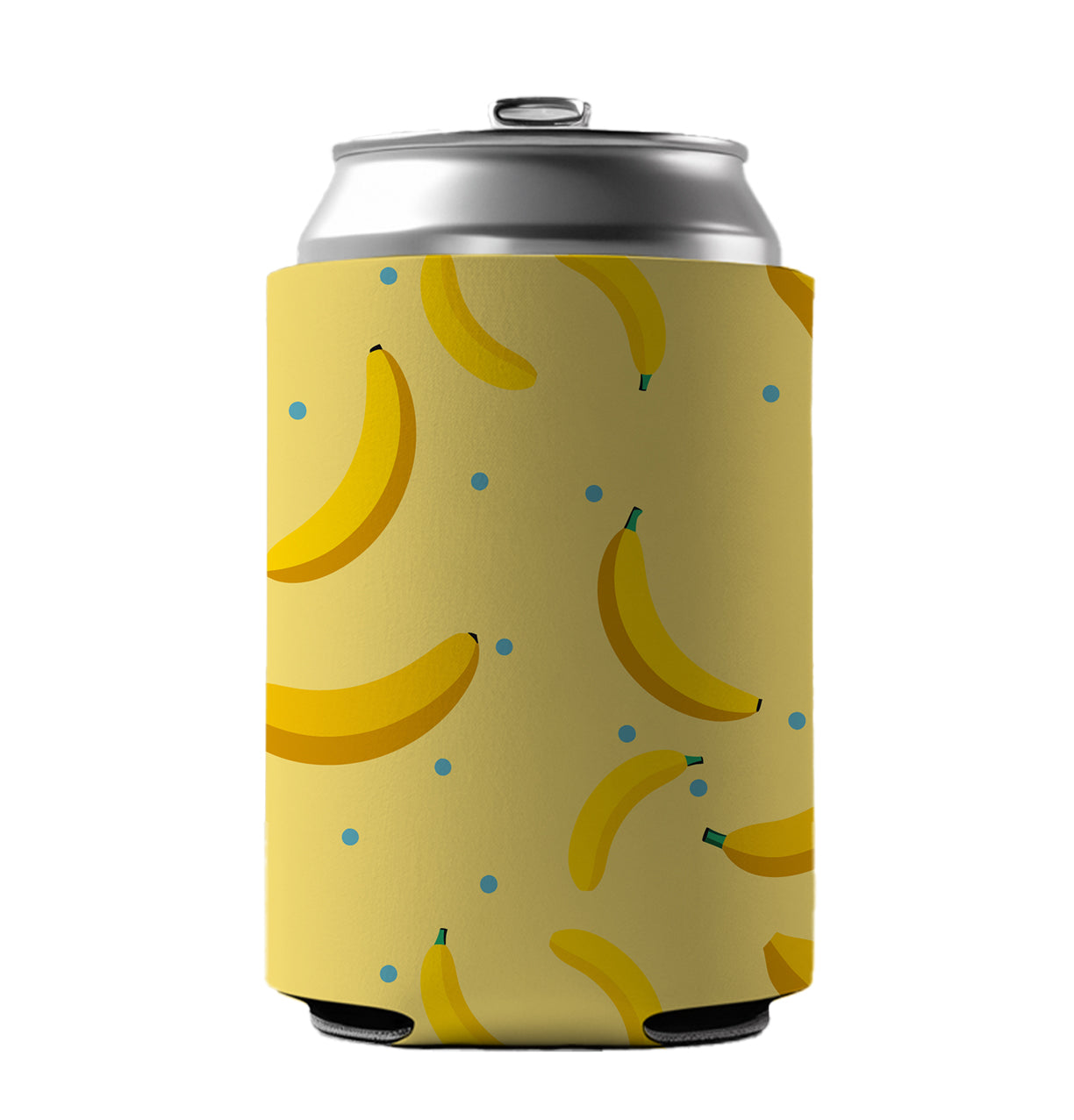 Bananas Oodles Pattern Can Cooler Beer Soda Drink Insulated Holder Sleeve Hugger