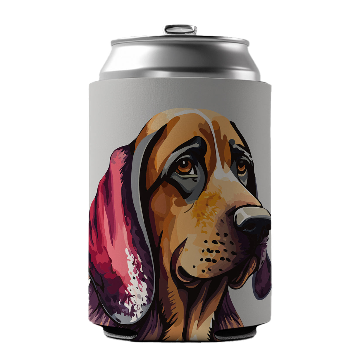 Bloodhound Dog Watercolor Can Cooler Beer Soda Drink Insulated Holder Sleeve Hugger