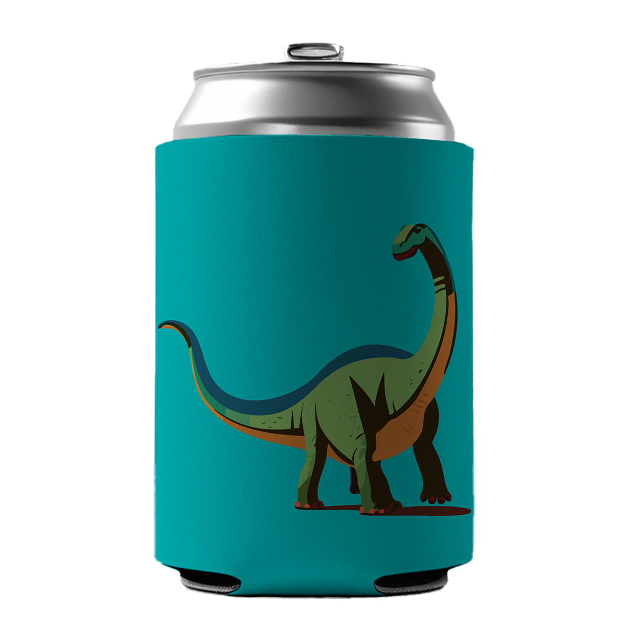 Brontosaurus Dinosaur Can Cooler Beer Soda Drink Insulated Holder Sleeve Hugger