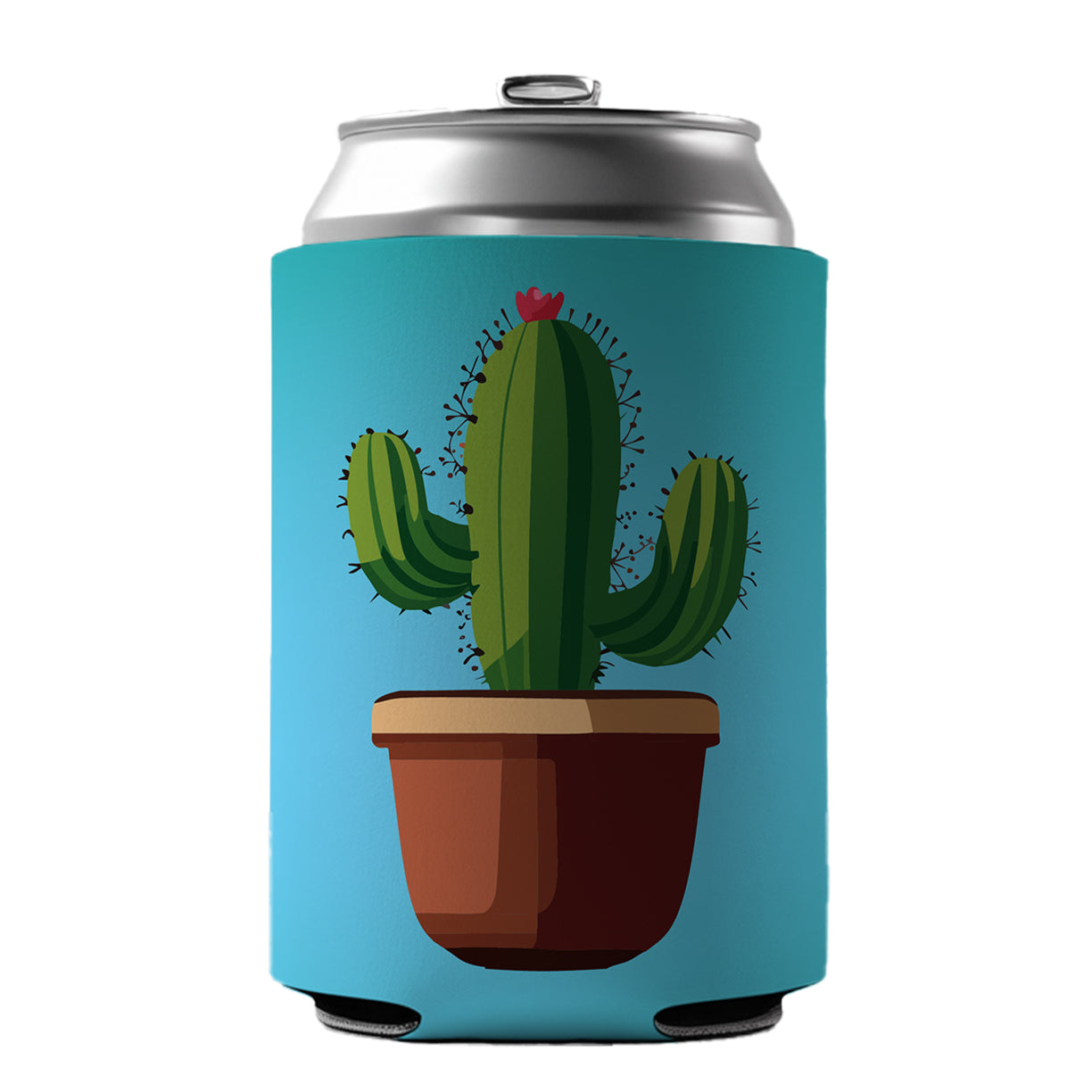 Cactus in Pot Can Cooler Beer Soda Drink Insulated Holder Sleeve Hugger