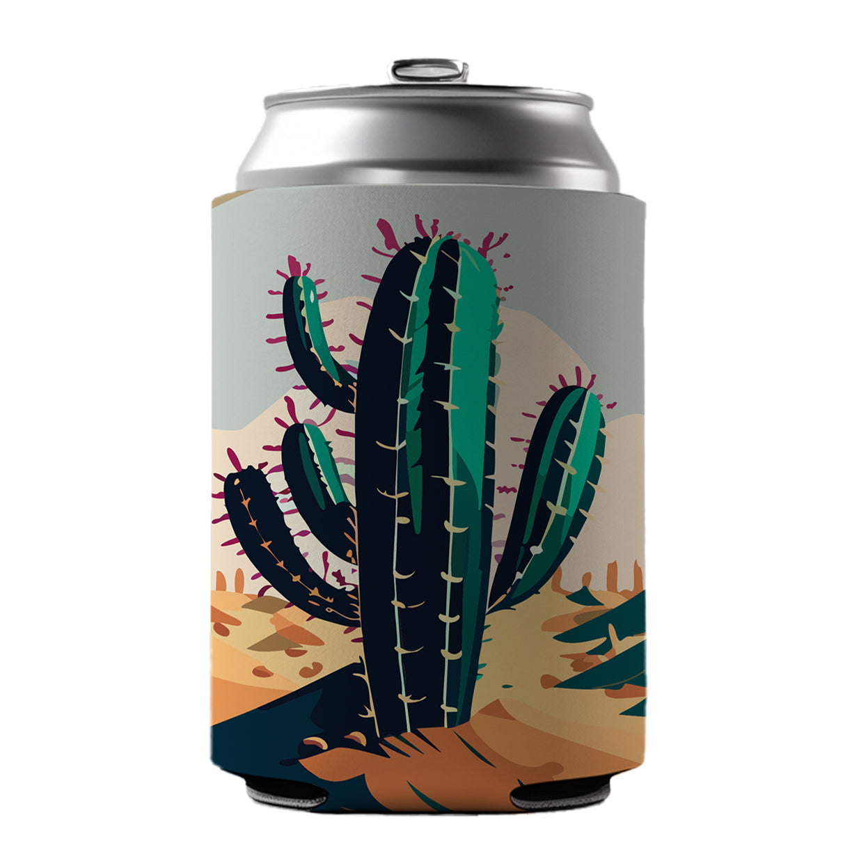 Cactus in the Desert Southwest Can Cooler Beer Soda Drink Insulated Holder Sleeve Hugger