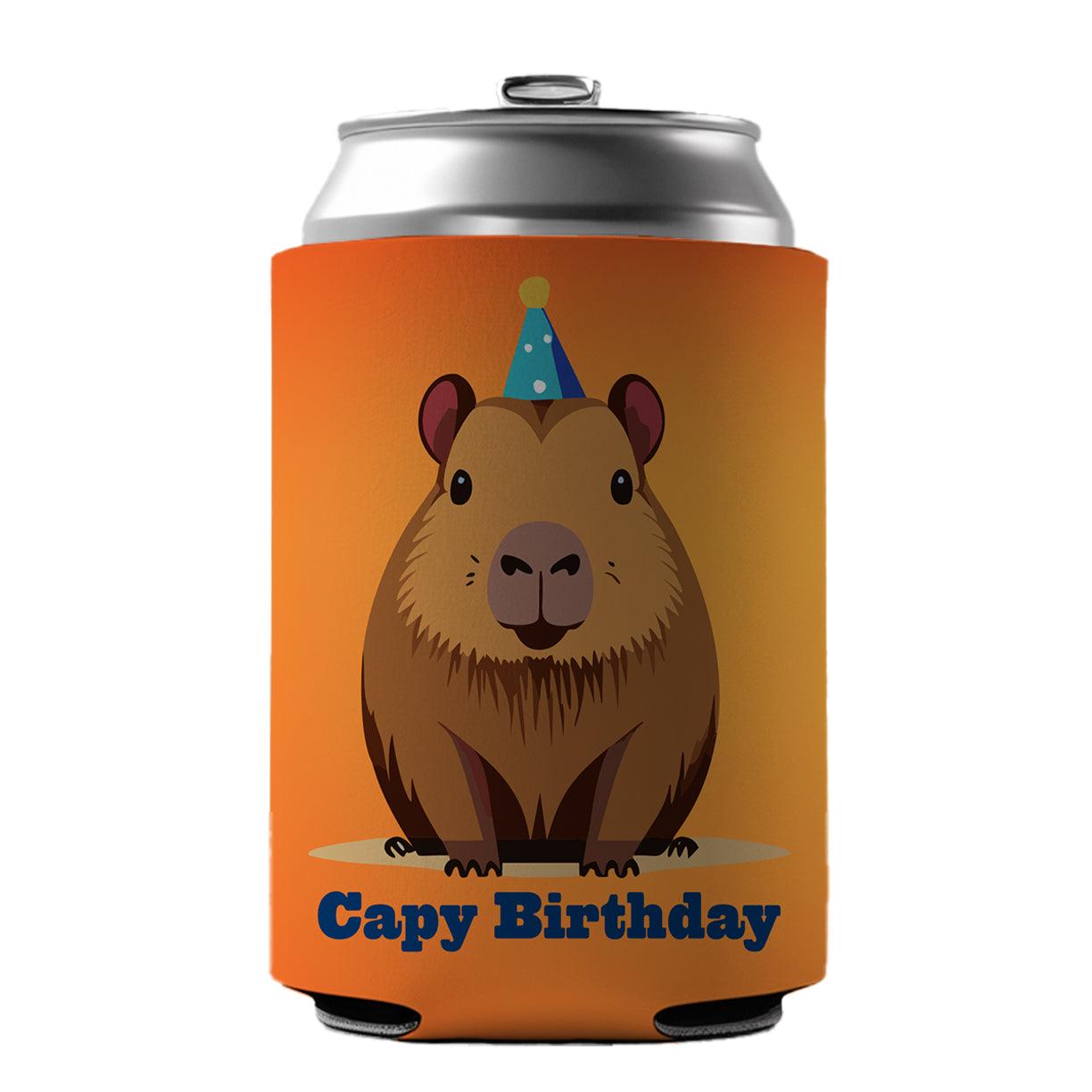 Capybara Happy Capy Birthday Funny Can Cooler Beer Soda Drink Insulated Holder Sleeve Hugger