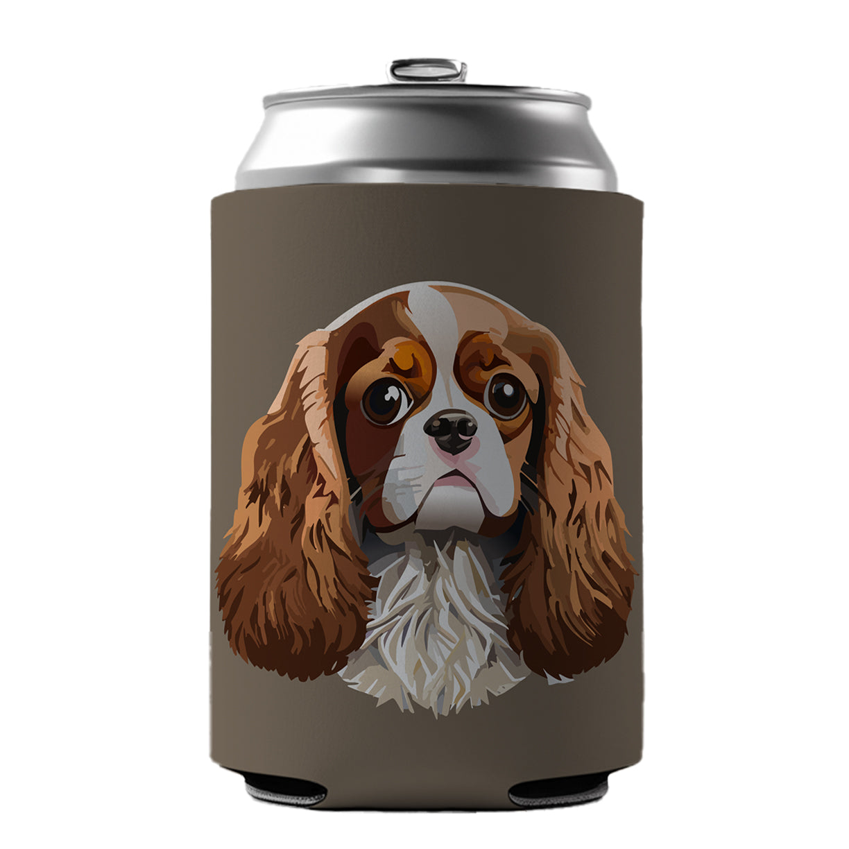 Cavalier King Charles Spaniel Dog Face Can Cooler Beer Soda Drink Insulated Holder Sleeve Hugger