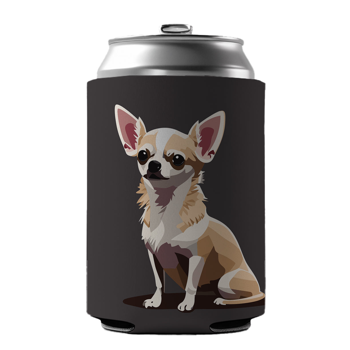 Chihuahua Dog Sitting Can Cooler Beer Soda Drink Insulated Holder Sleeve Hugger