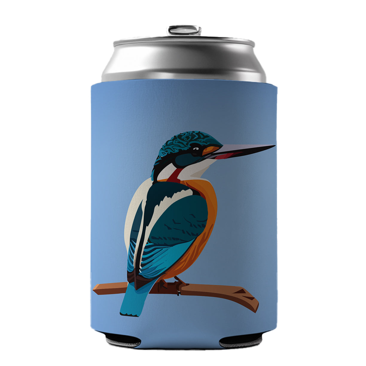 Common Kingfisher Bird Can Cooler Beer Soda Drink Insulated Holder Sleeve Hugger
