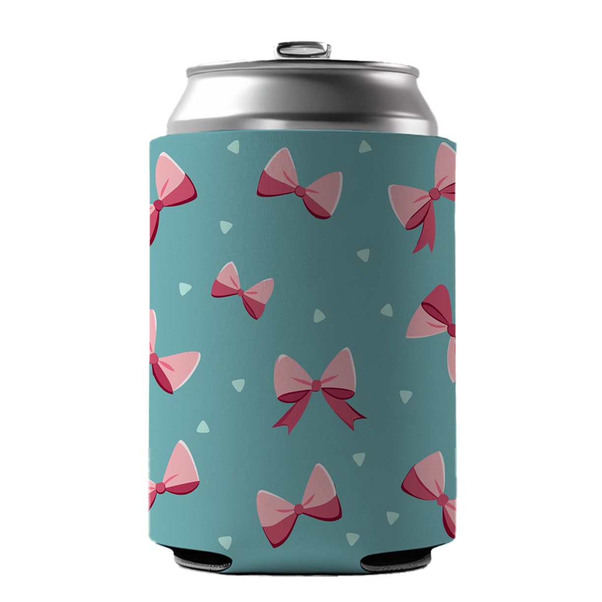 Coquette Pink Bows Scattered Can Cooler Beer Soda Drink Insulated Holder Sleeve Hugger