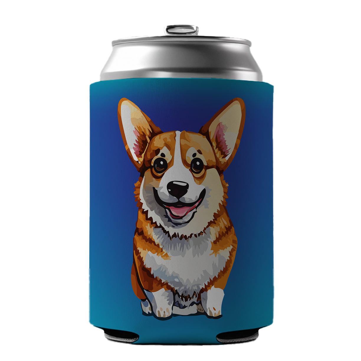 Corgi Dog Watercolor Happy Can Cooler Beer Soda Drink Insulated Holder Sleeve Hugger