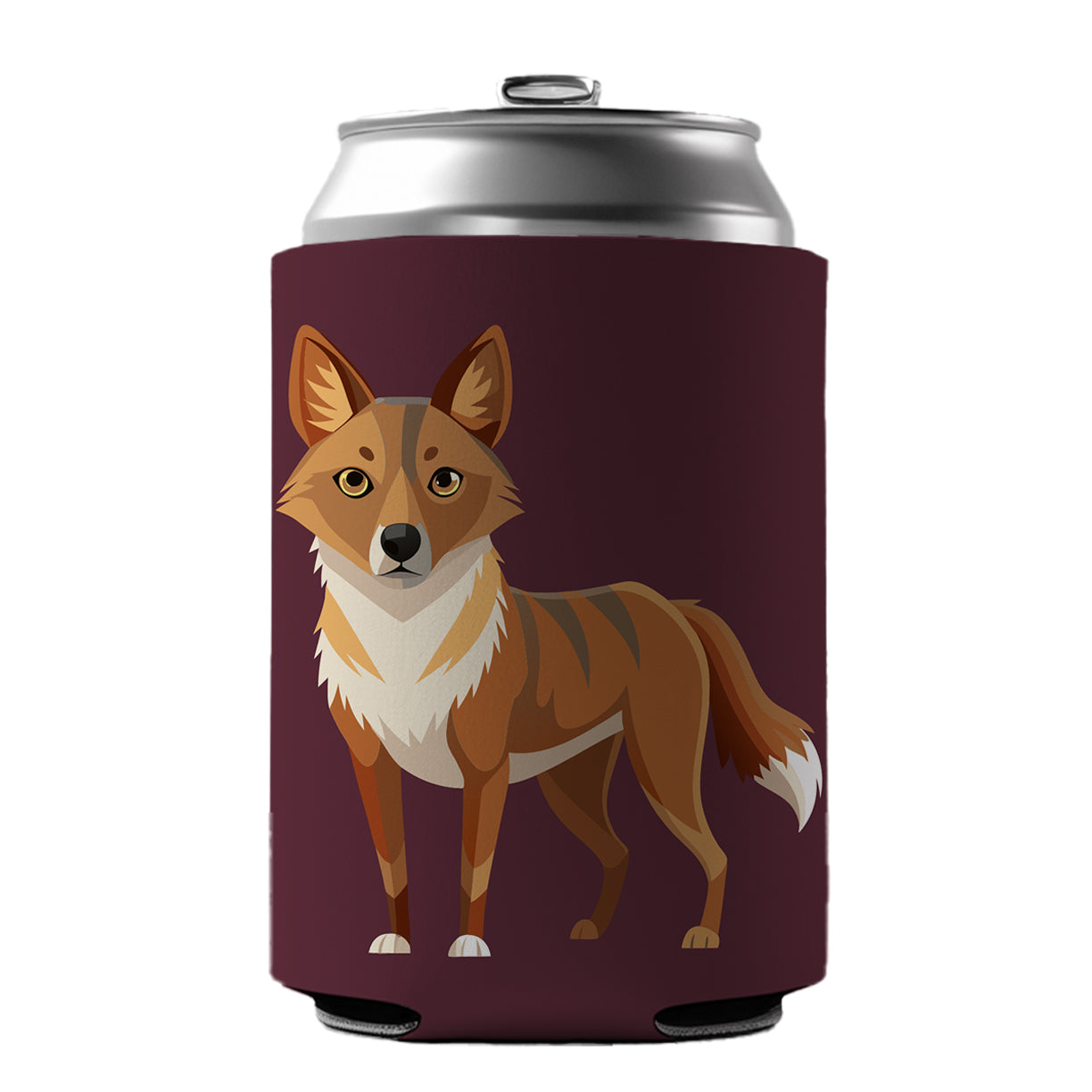 Dingo Australian Dog Animal Can Cooler Beer Soda Drink Insulated Holder Sleeve Hugger