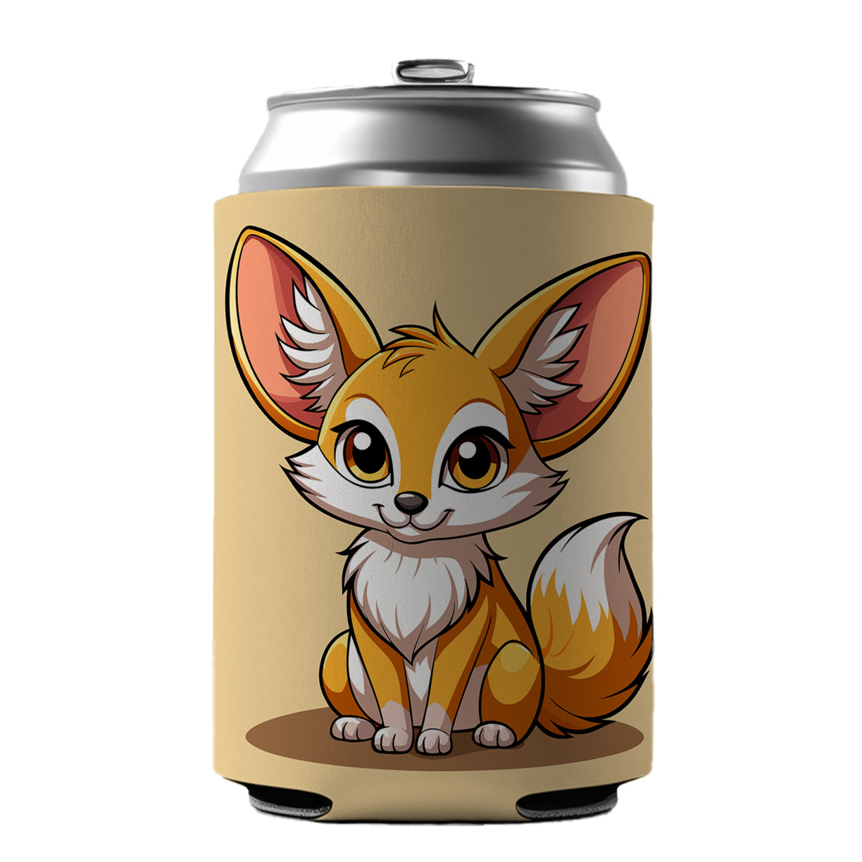Fennec Fox Cute Can Cooler Beer Soda Drink Insulated Holder Sleeve Hugger