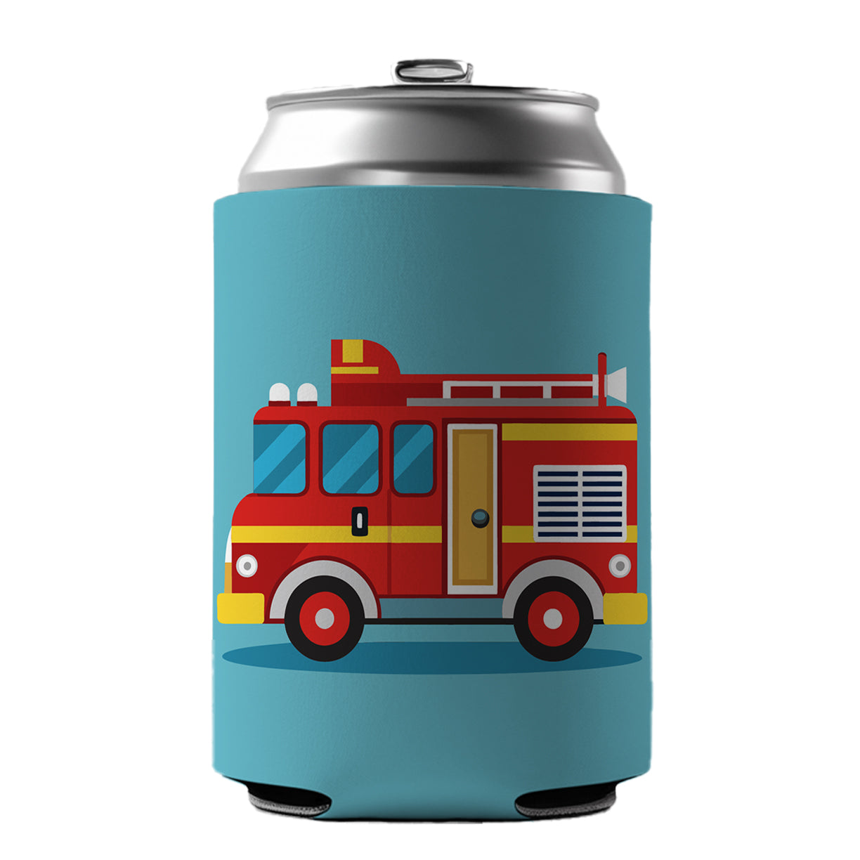 Fire Engine Red Can Cooler Beer Soda Drink Insulated Holder Sleeve Hugger