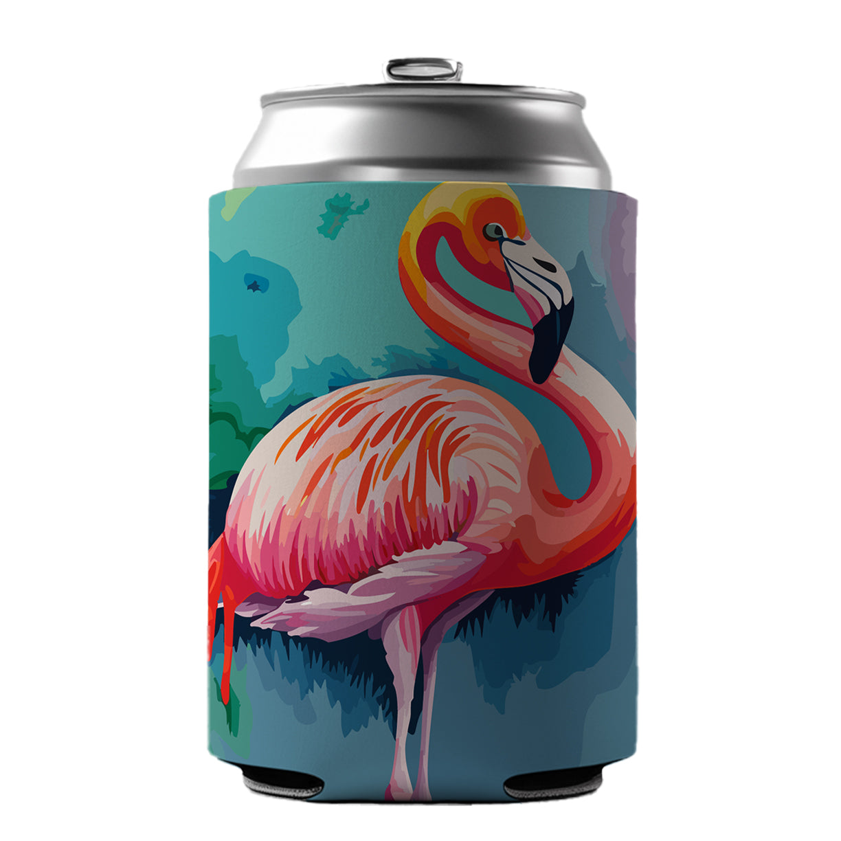 Flamingo Colorful Can Cooler Beer Soda Drink Insulated Holder Sleeve Hugger