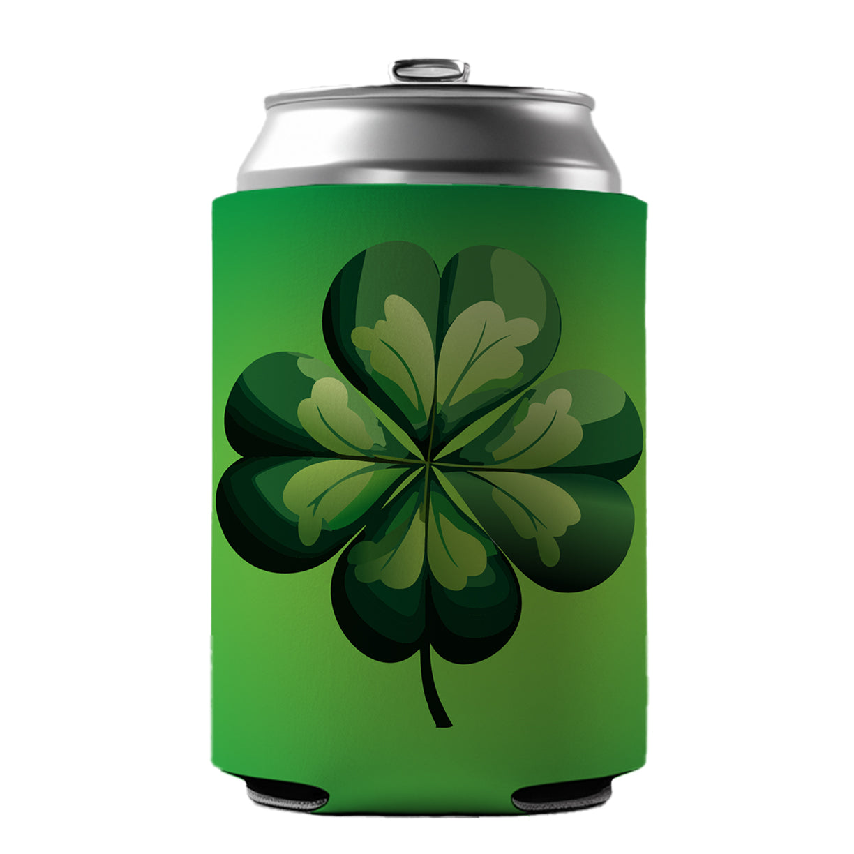 Four Leaf Clover 4 Lucky St Patrick's Day Can Cooler Beer Soda Drink Insulated Holder Sleeve Hugger