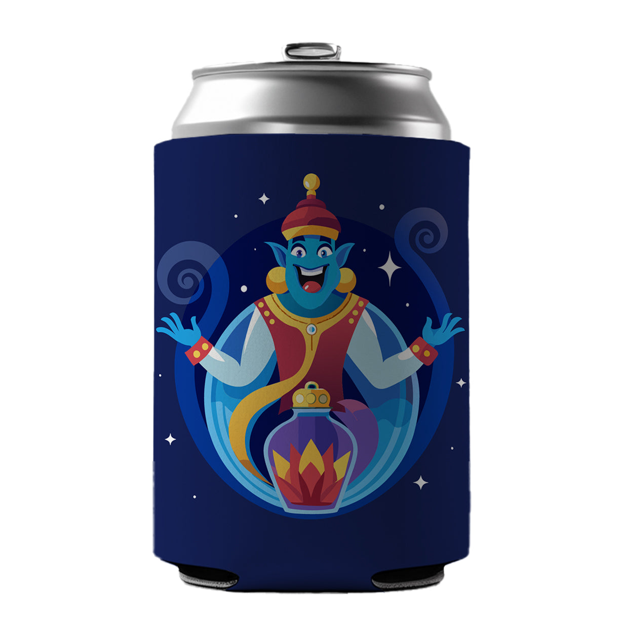 Genie and Bottle Cute Can Cooler Beer Soda Drink Insulated Holder Sleeve Hugger