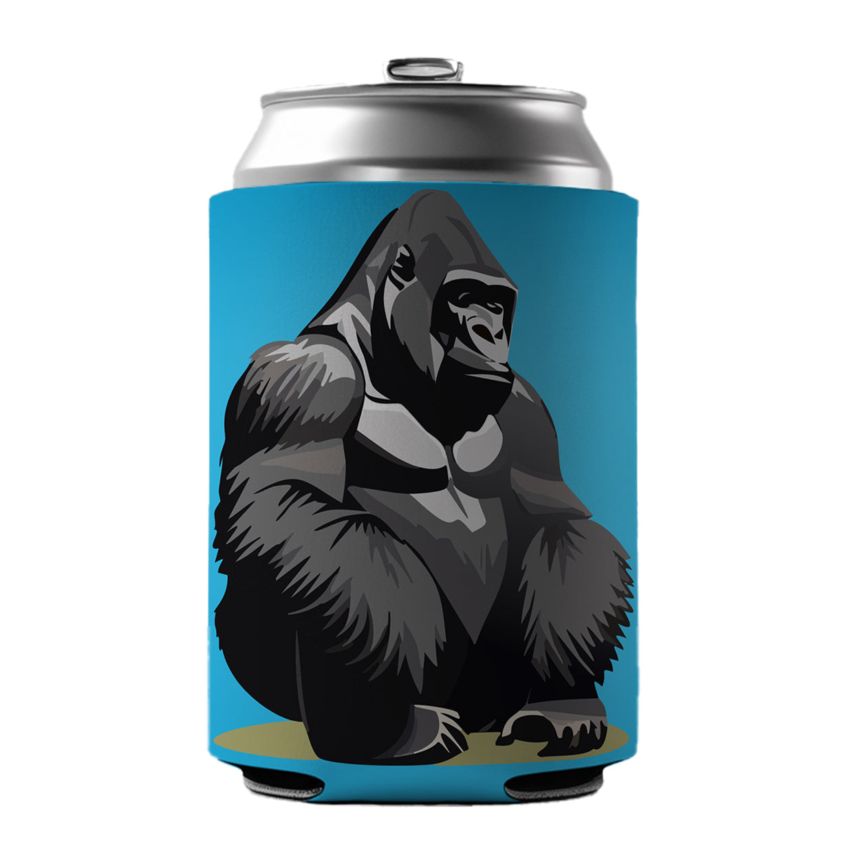 Gorilla Sitting Can Cooler Beer Soda Drink Insulated Holder Sleeve Hugger