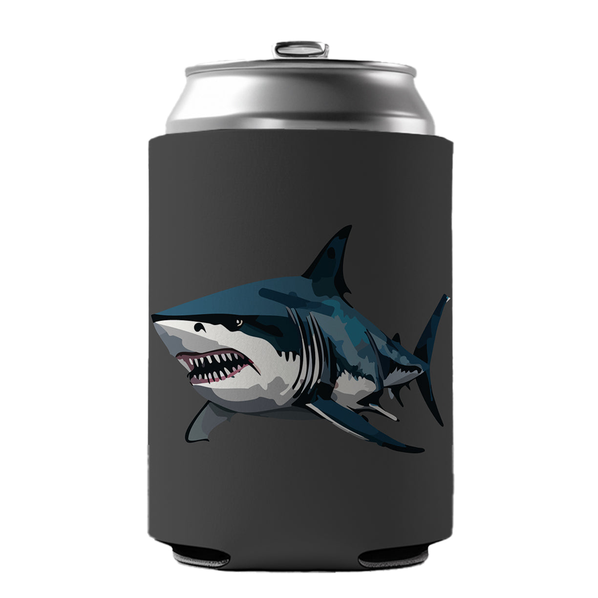 Great White Shark Can Cooler Beer Soda Drink Insulated Holder Sleeve Hugger