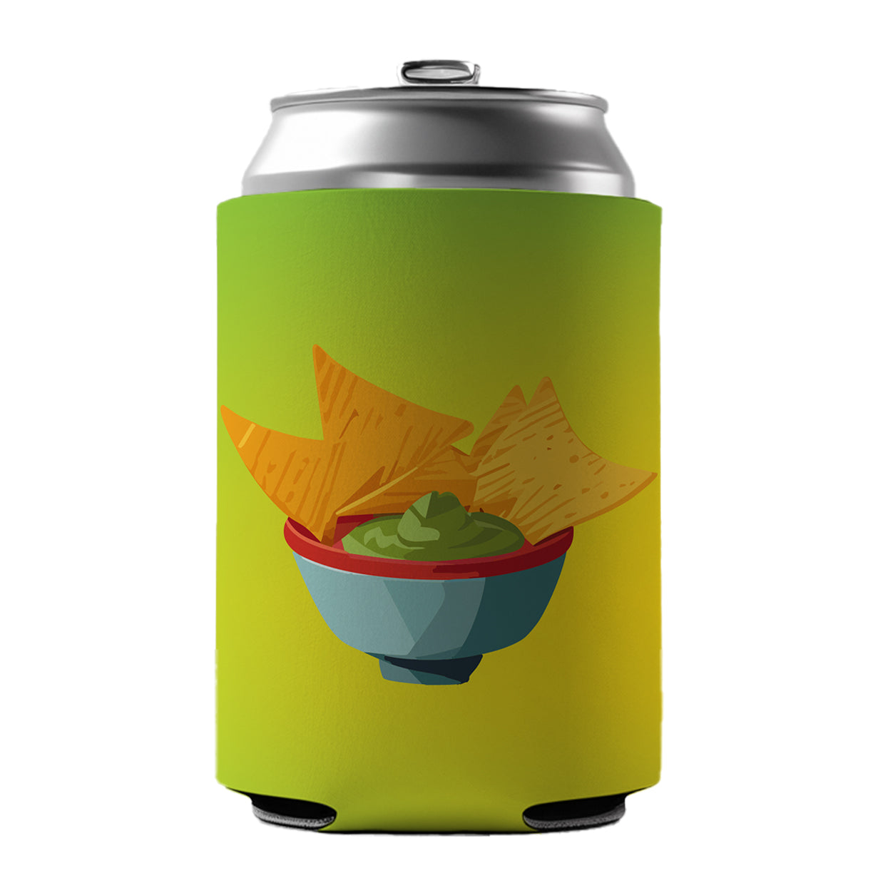 Guacamole and Tortilla Chips Can Cooler Beer Soda Drink Insulated Holder Sleeve Hugger