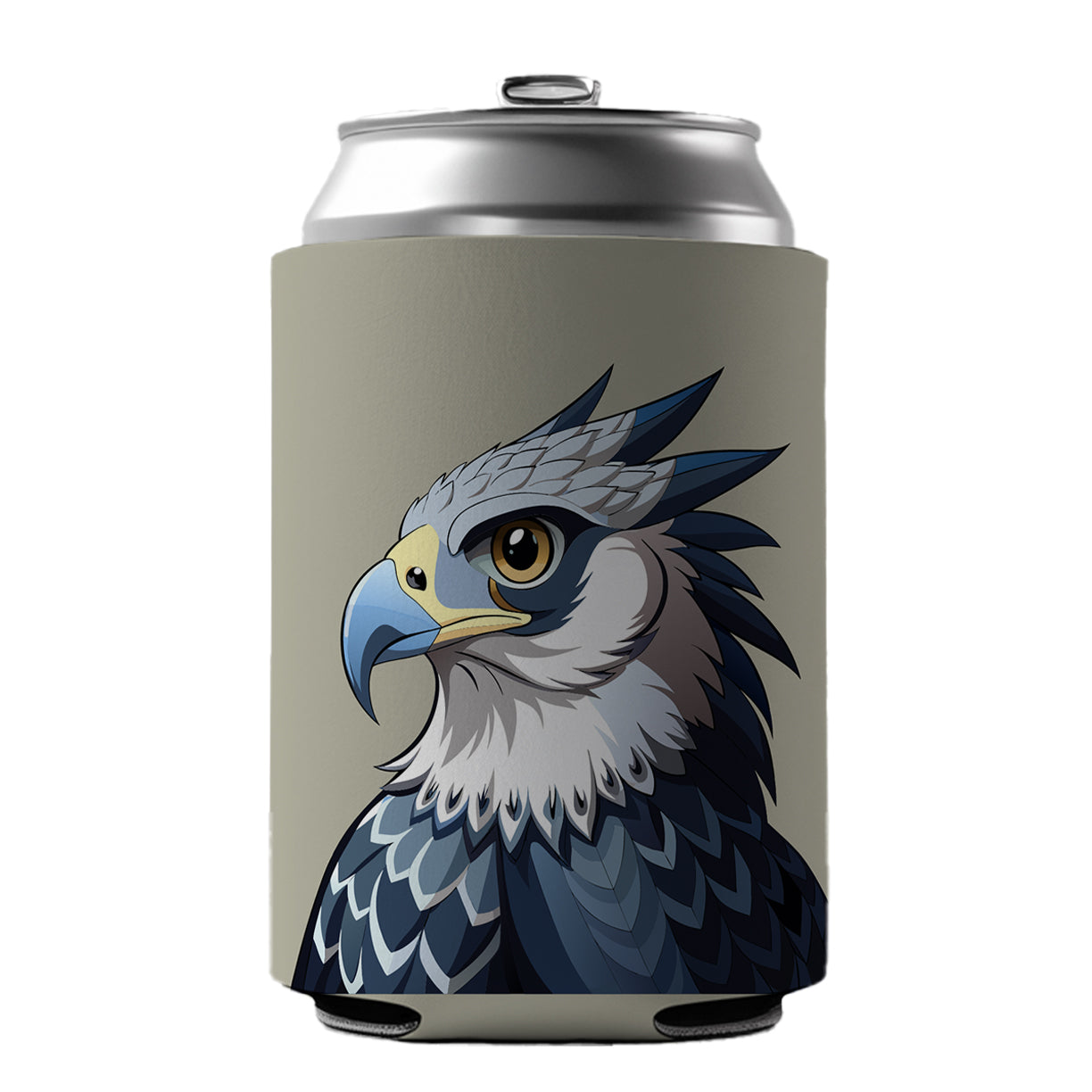 Harpy Eagle Profile Can Cooler Beer Soda Drink Insulated Holder Sleeve Hugger