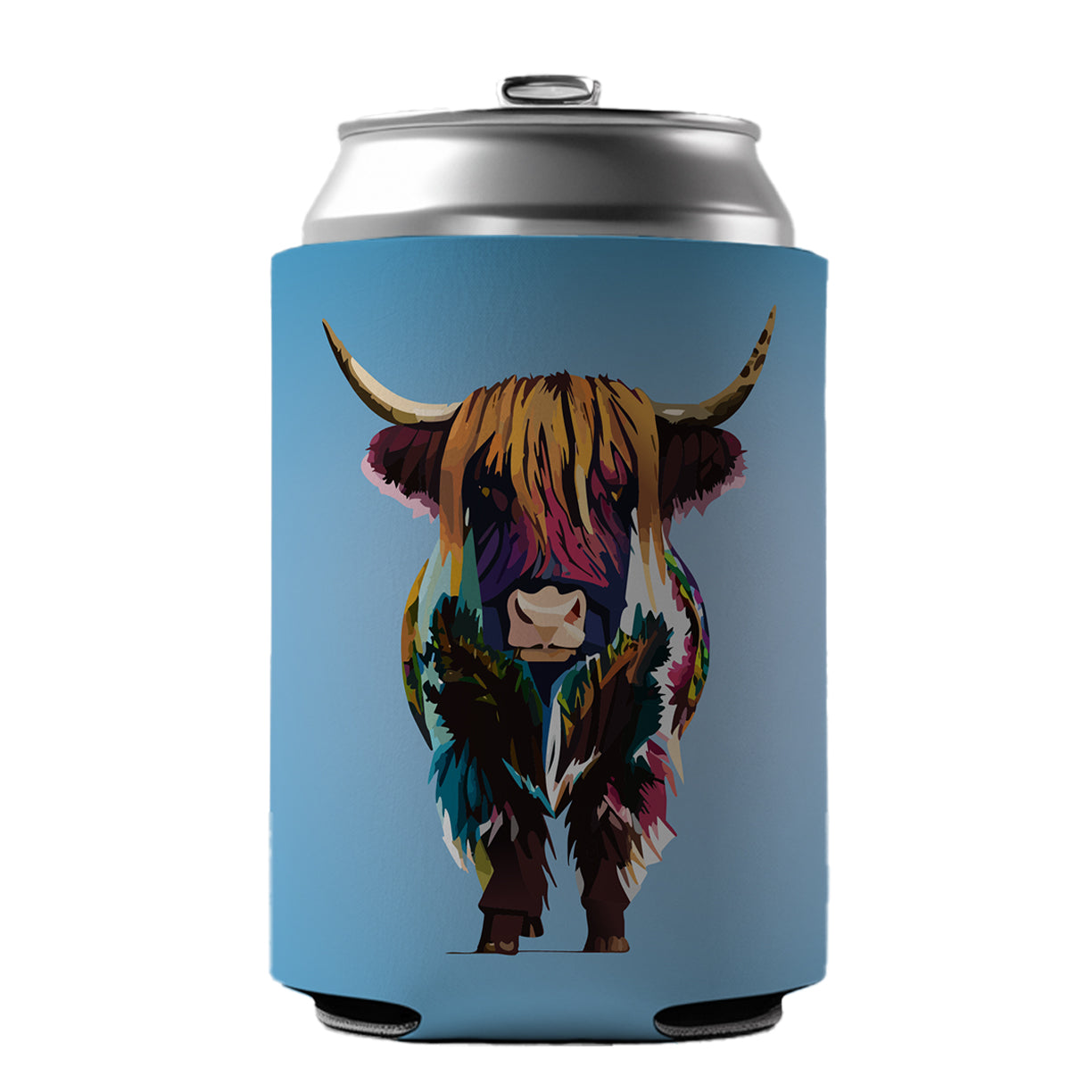 Highland Cow Colorful Can Cooler Beer Soda Drink Insulated Holder Sleeve Hugger